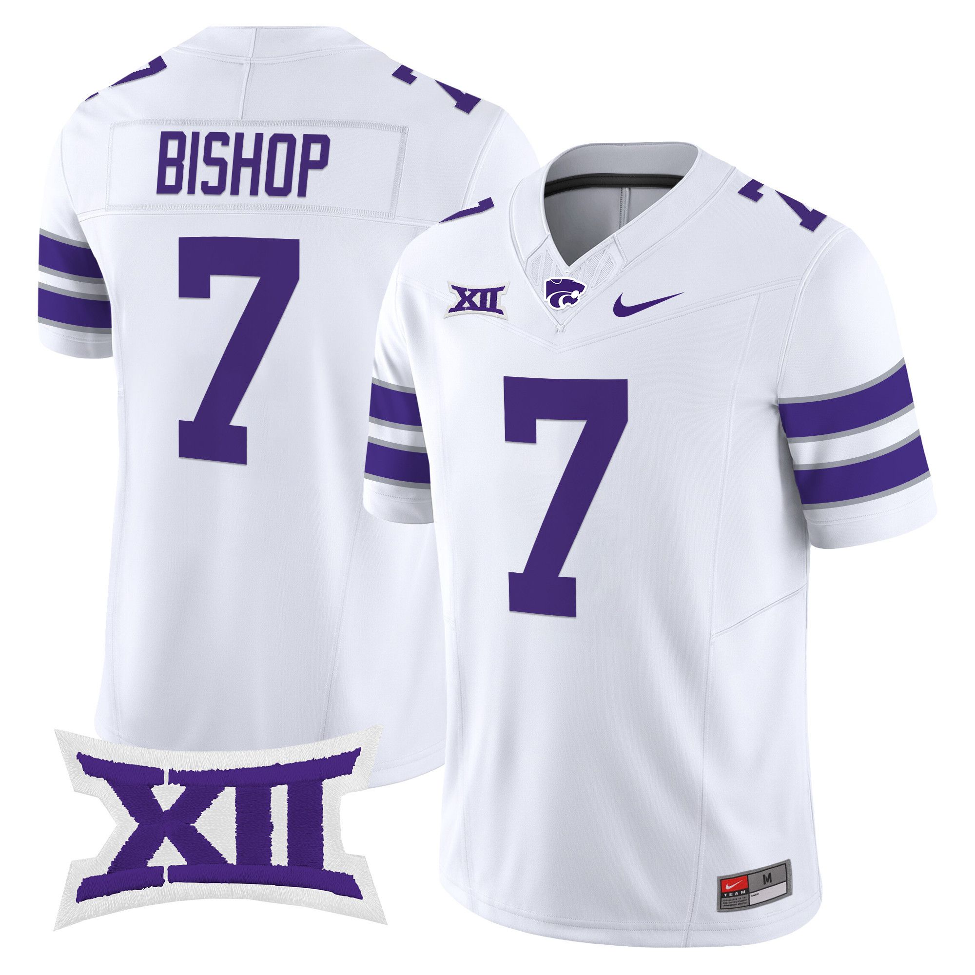 Men Kansas State Wildcats #7 Bishop White Nike 2024 Vapor Limited NCAA Jersey